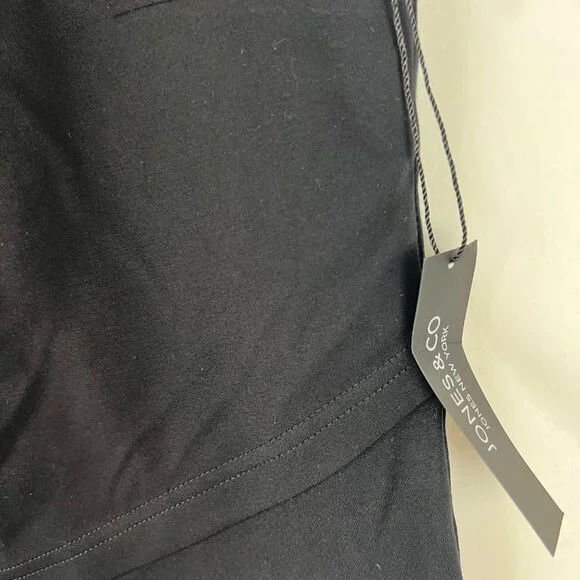 NWT Jones & Co New York Sleeveless Faux Crossover Hem Top Black Size Small S NEW - Picture 4 of 10